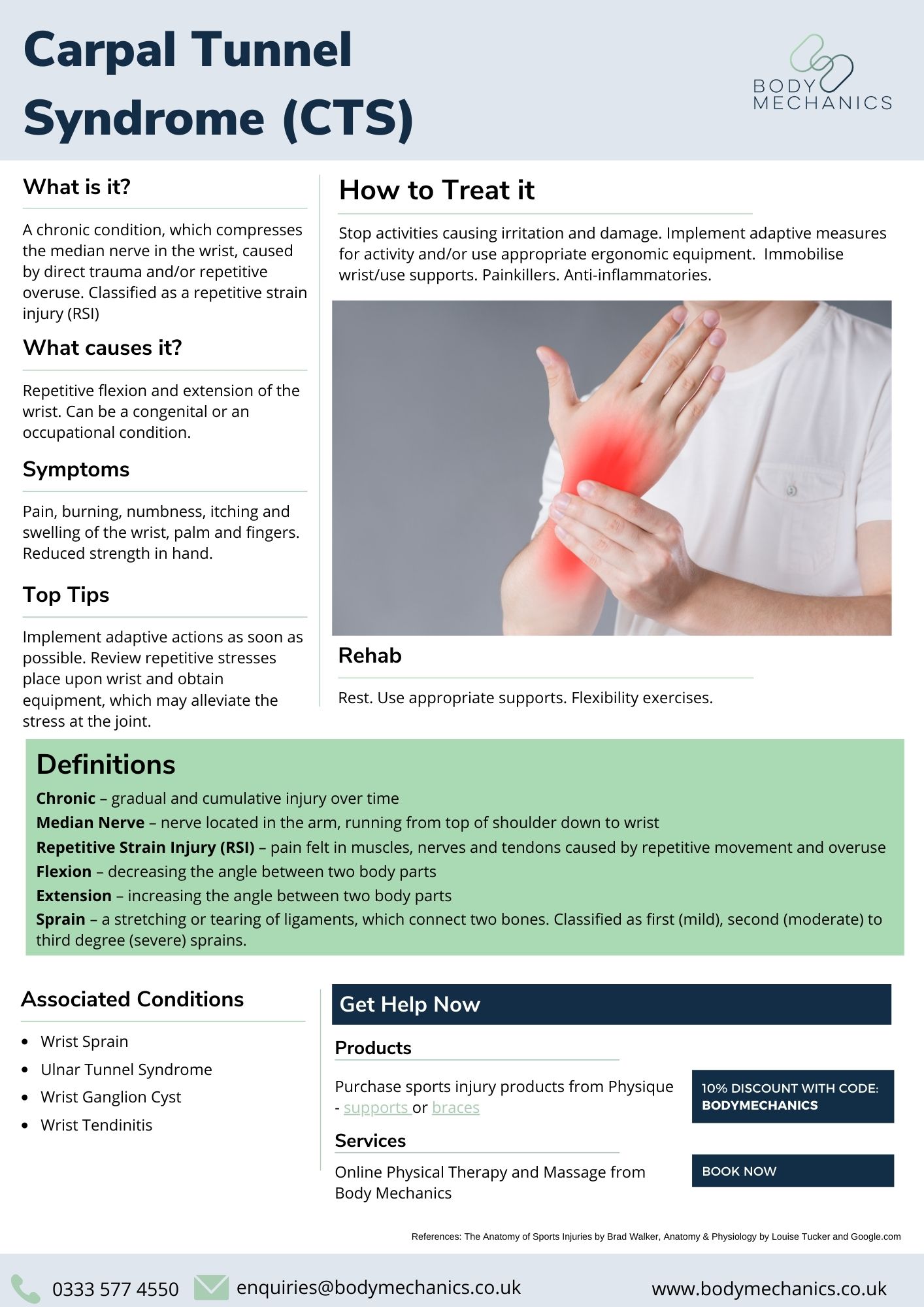 Carpal Tunnel Syndrome (CTS) Infosheet