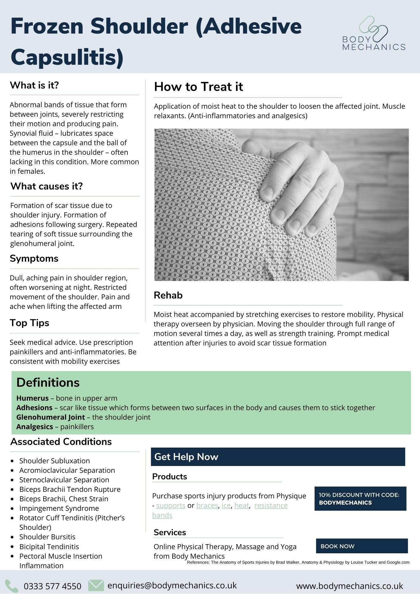 Frozen Shoulder (Adhesive Capsulitis) Infosheet